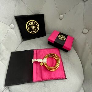 Budhagirl Gold Bangles set, includes silk box, pouch, BDG hair elastic w/charm